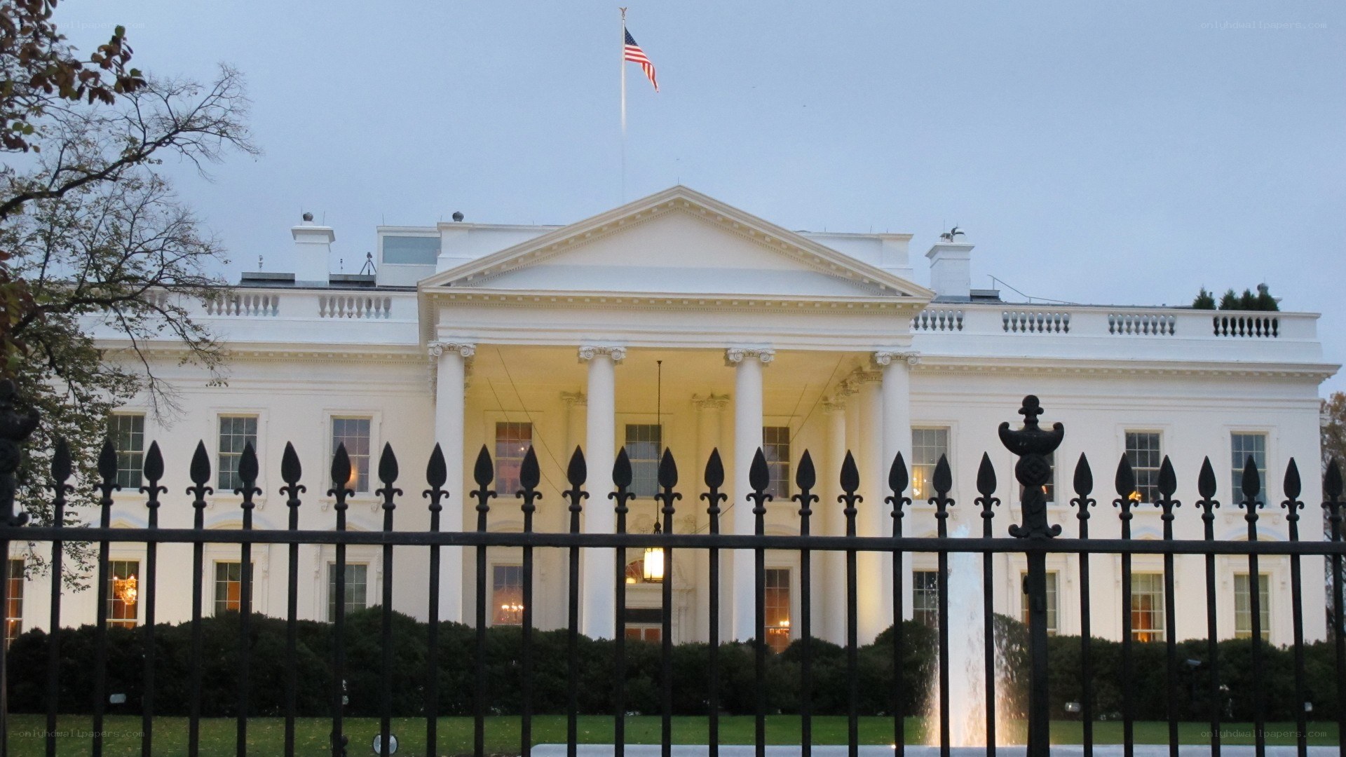 White House at dusk