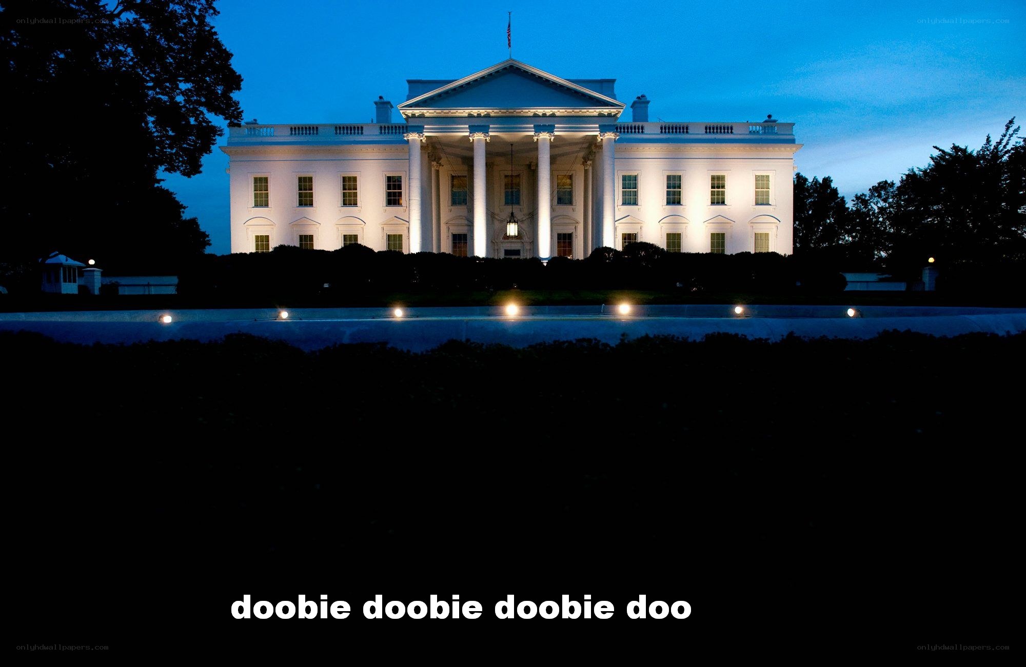 White House at dusk