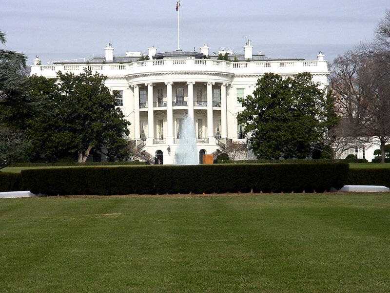 White House Building — Green, Serene, Afternoon