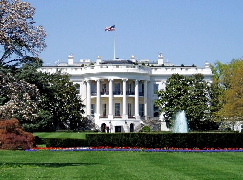 White House Building — Green, Serene