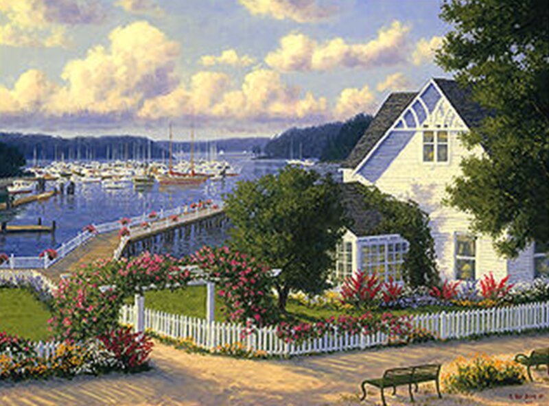 White House by Harbor — Serene