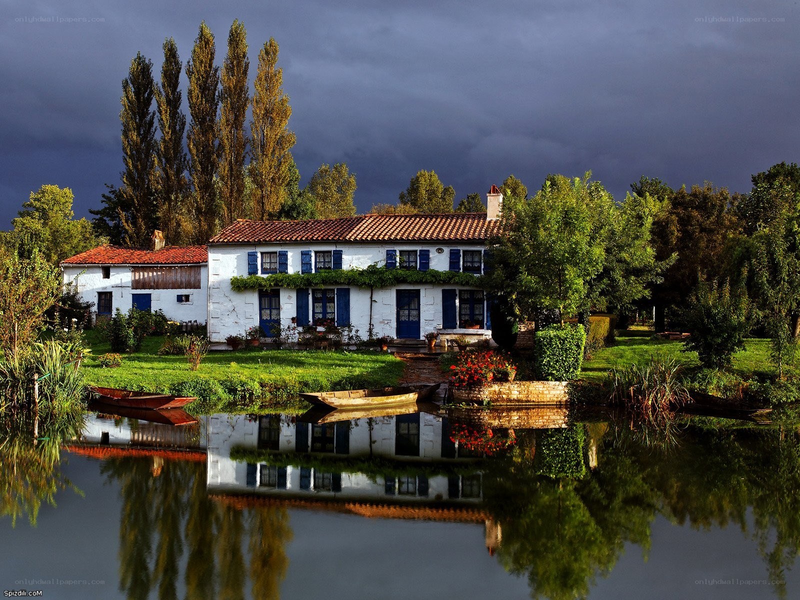White house by the river