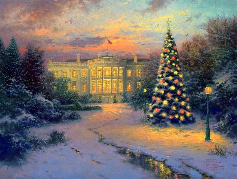 White House Christmas Scene