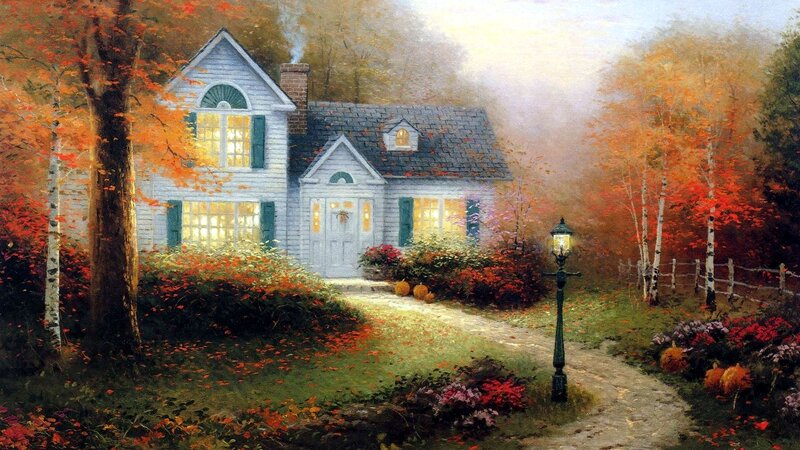 White House in Autumn — Orange