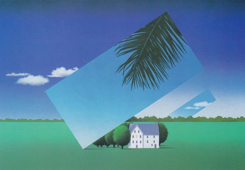 White House in Field — Blue, Serene