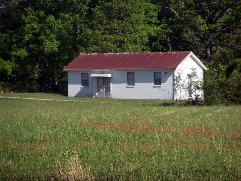White House in Field — Green, Serene