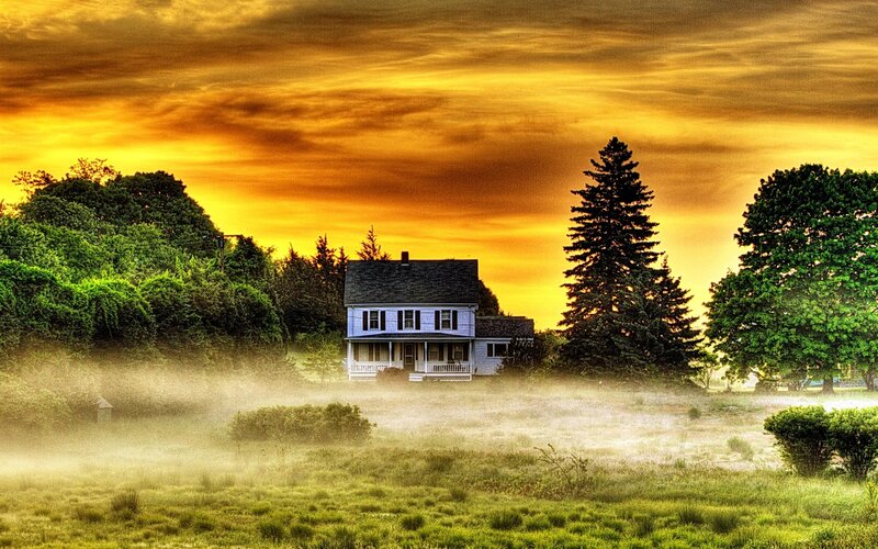White House in Fog