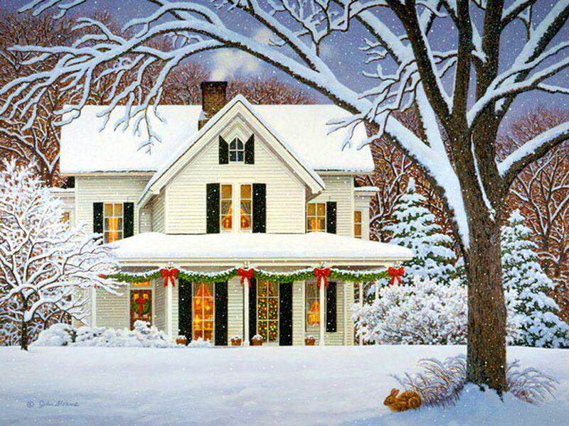 White House in Snow — Peaceful