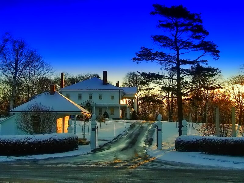 White House in Winter — Blue