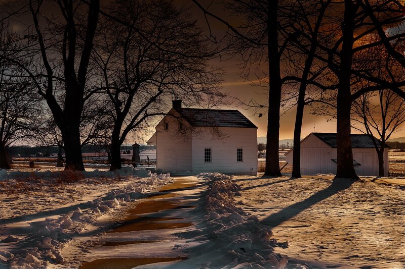 White House in Winter — Serene, Photograph