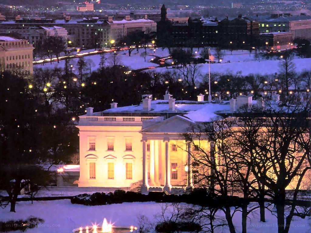 White House in winter