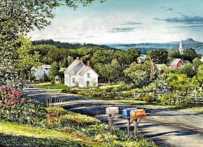 White House on Country Road