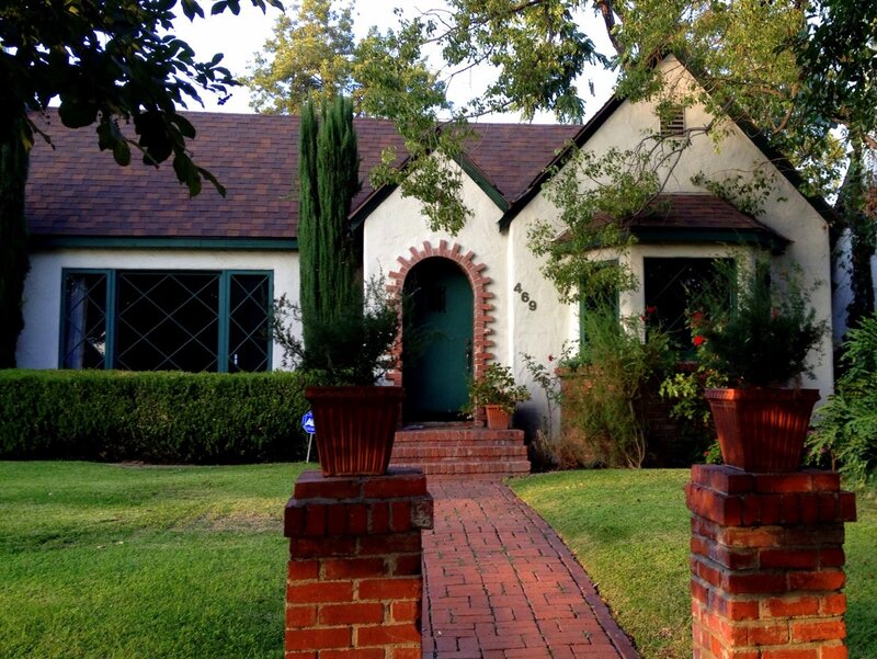 White House with Brick Walkway