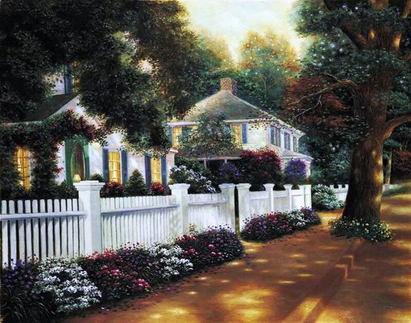 White House with Garden — Serene