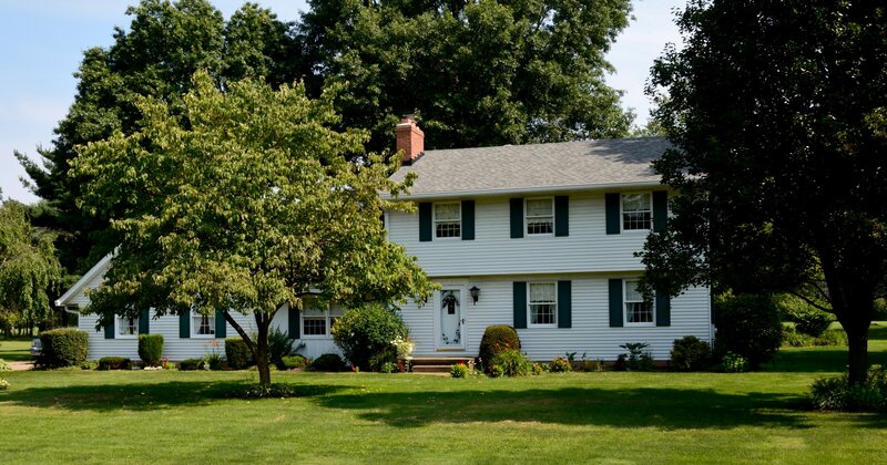White House with Green Lawn