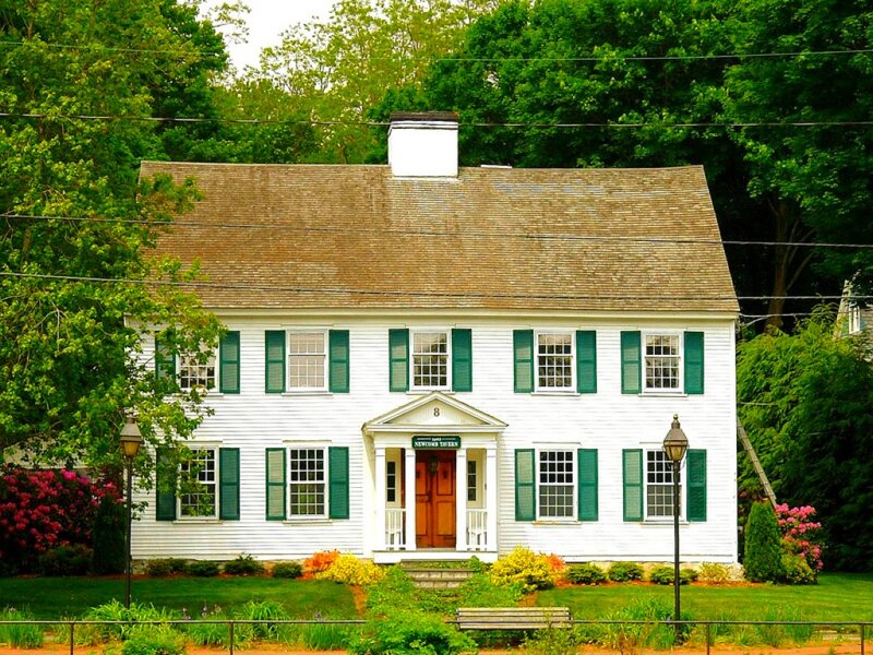 White House with Green Shutters — Serene, Summer