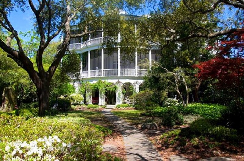 White House with Porch — Green, Serene, Afternoon, Photograph, Trees