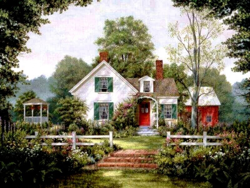 White House with Red Door
