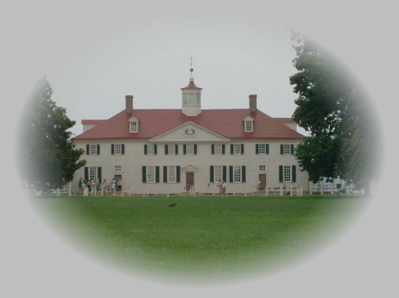 White House with Red Roof — Green, Serene