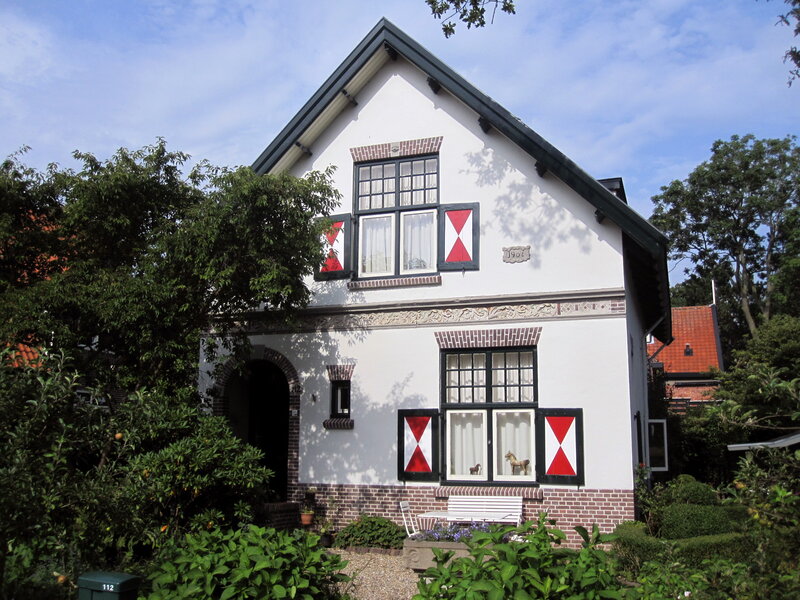 White House with Red Shutters