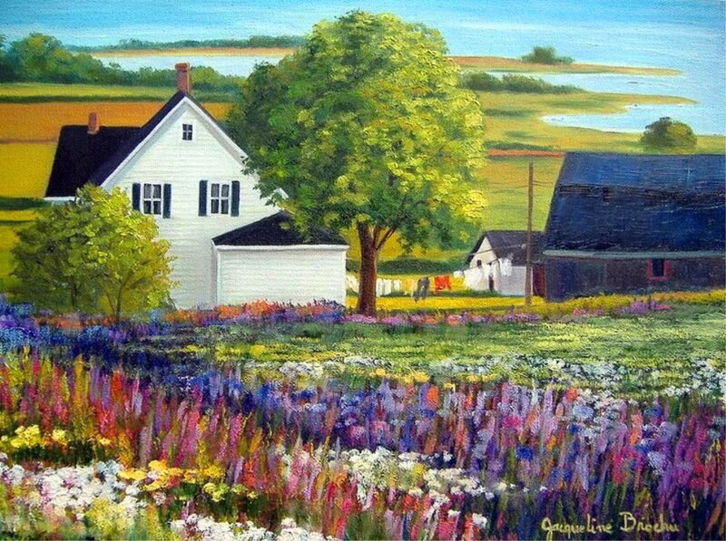 White House with Wildflowers