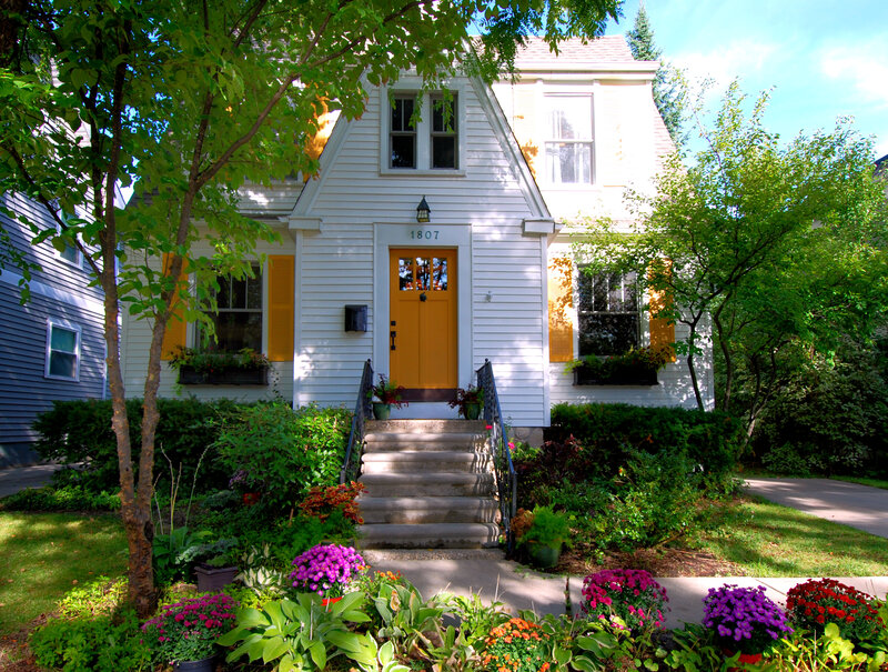 White House with Yellow Door