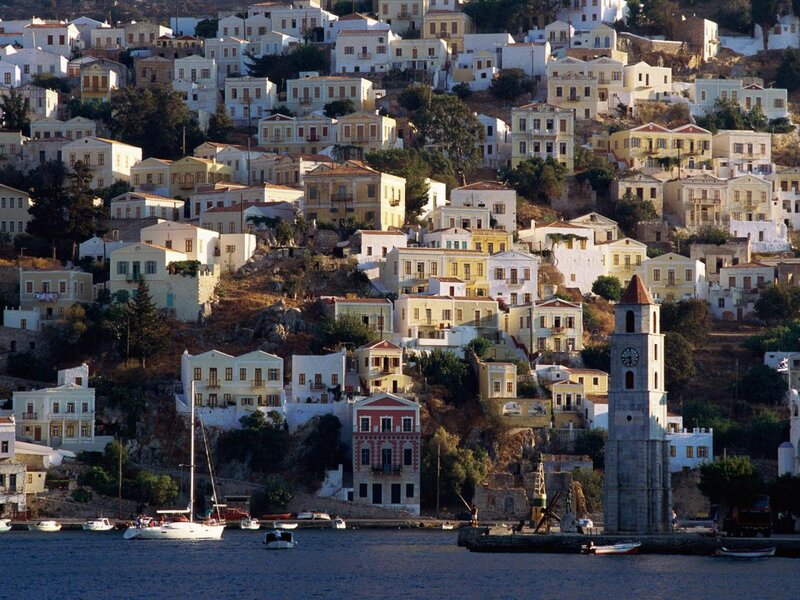 White Houses on Hillside — Serene