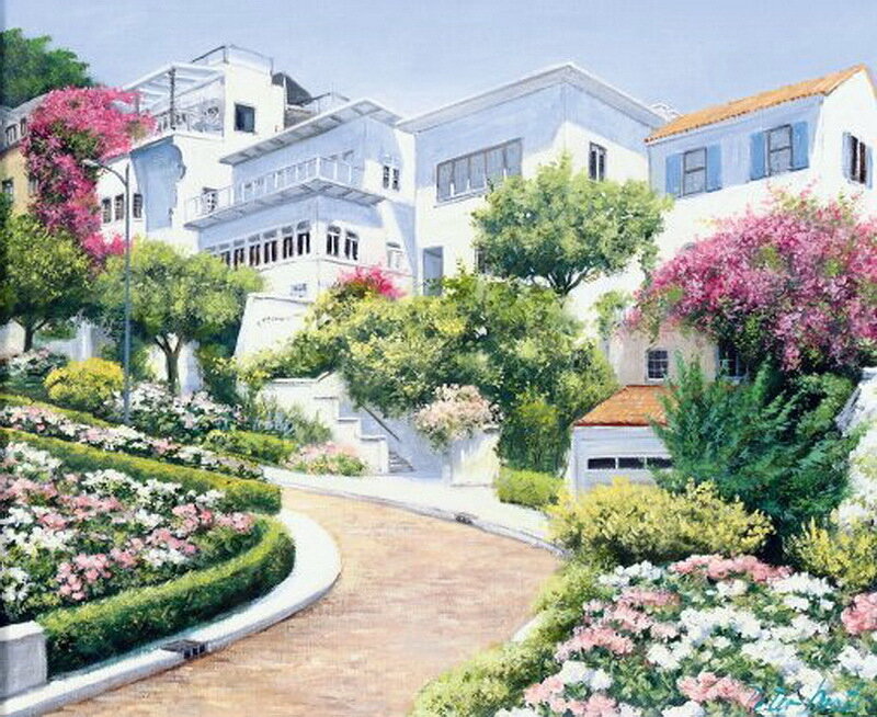 White Houses on Hillside