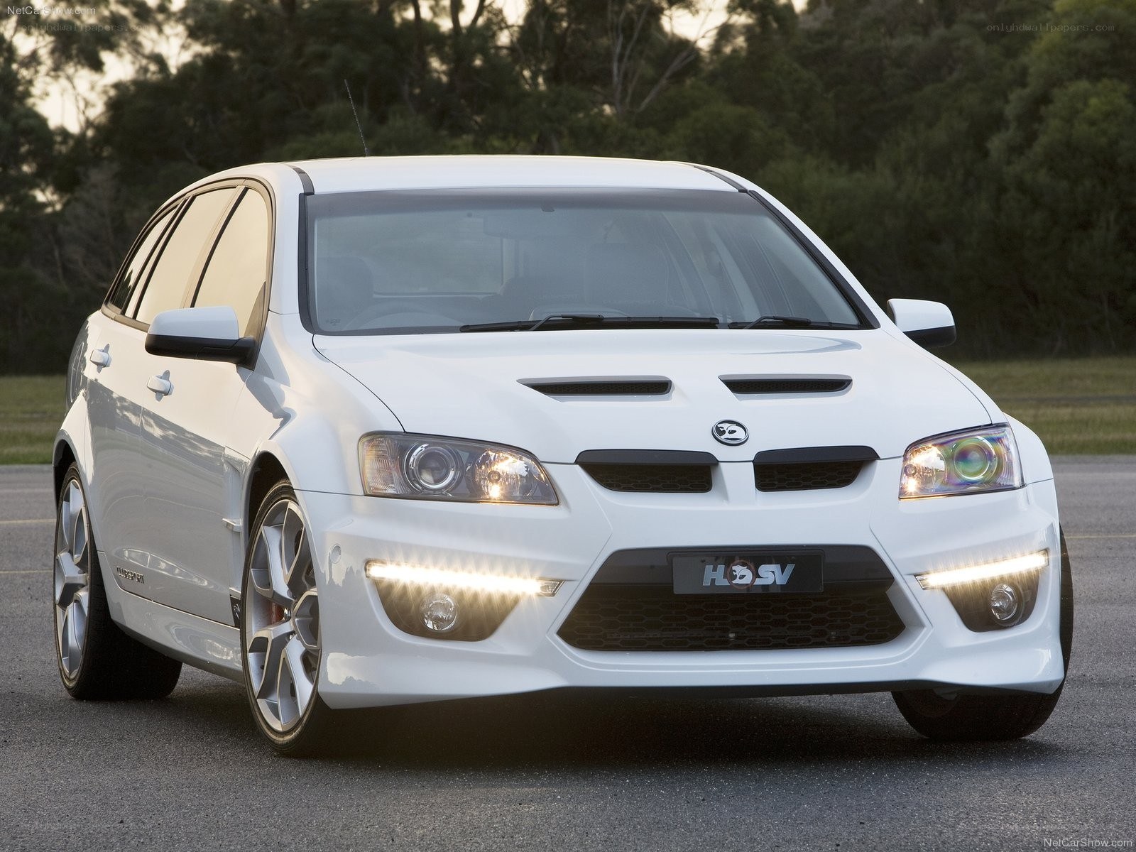 white HSV sedan car