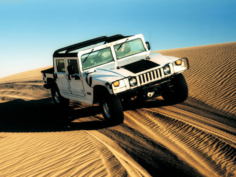 White Hummer in Desert