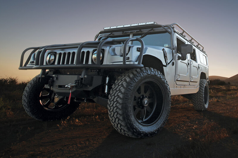 White Hummer in Field