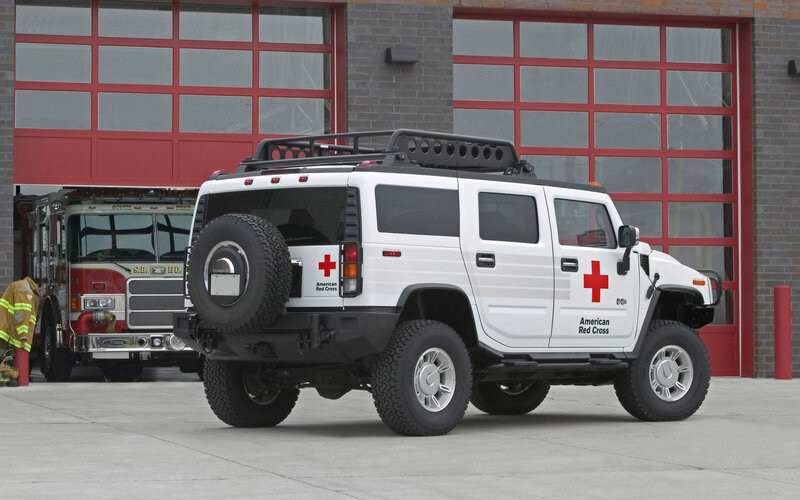 White Hummer Vehicle — Neutral