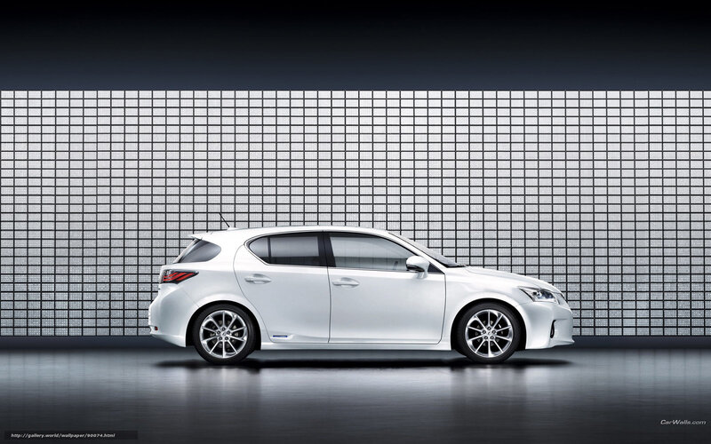 white hybrid car side view