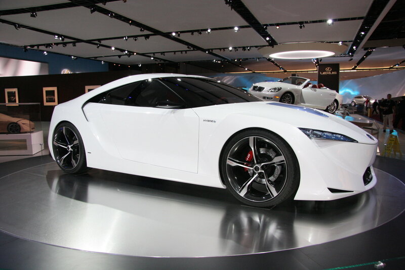 White Hybrid Concept Car — Showroom