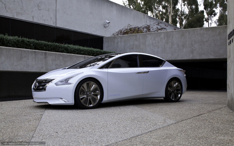 White Hybrid Sedan