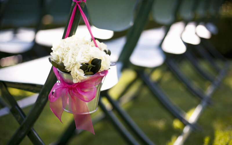 White Hydrangea Bouquet — Green