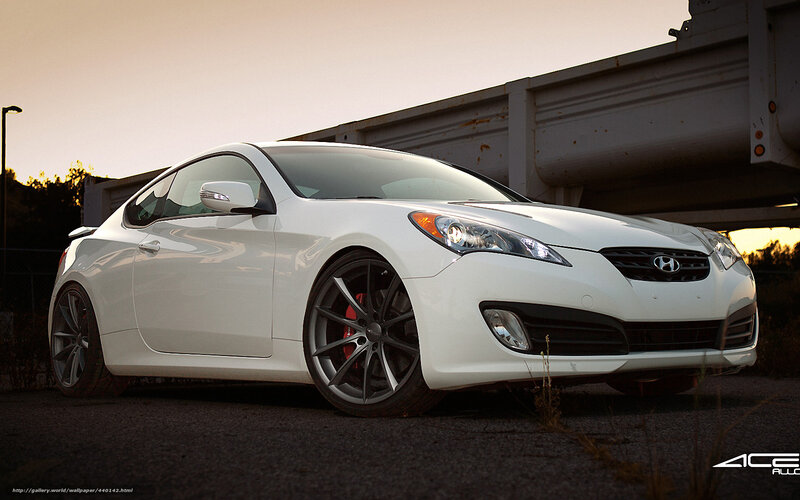 White Hyundai Coupe — Dramatic