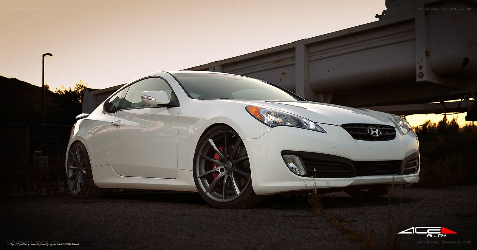 White Hyundai Genesis Coupe