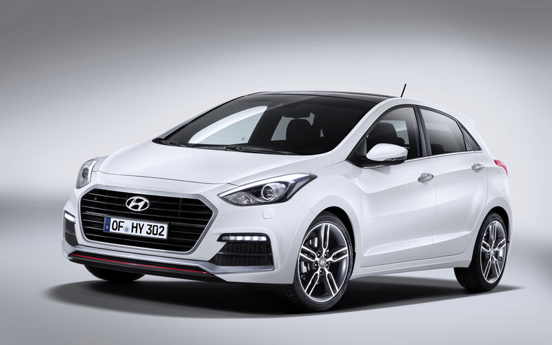 White Hyundai Hatchback