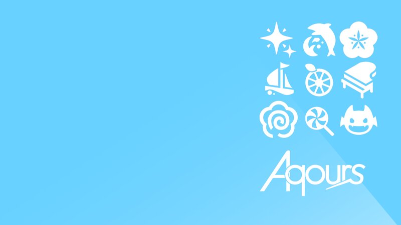 White Icons on Blue — Calm