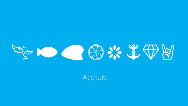 White Icons on Blue — Minimalist