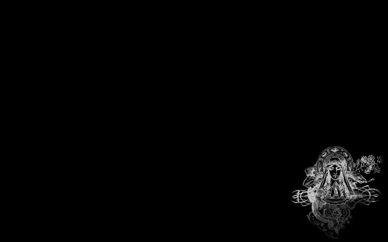 white illustration on black background