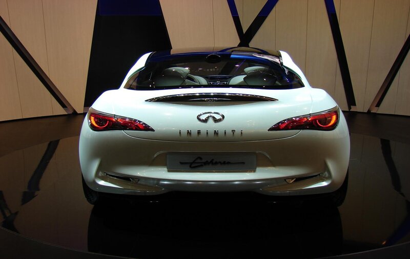 White Infiniti Concept Car — Dramatic, Photograph