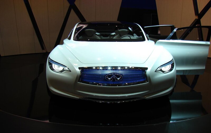 White Infiniti Concept Car — Dramatic