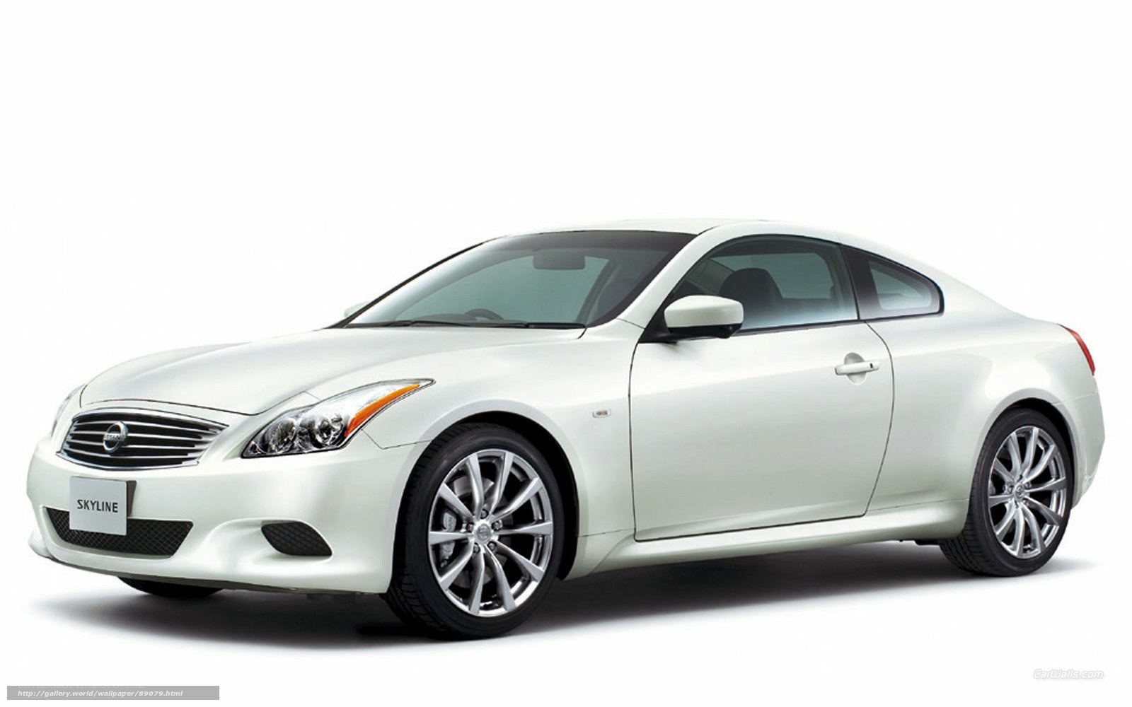 white infiniti coupe car