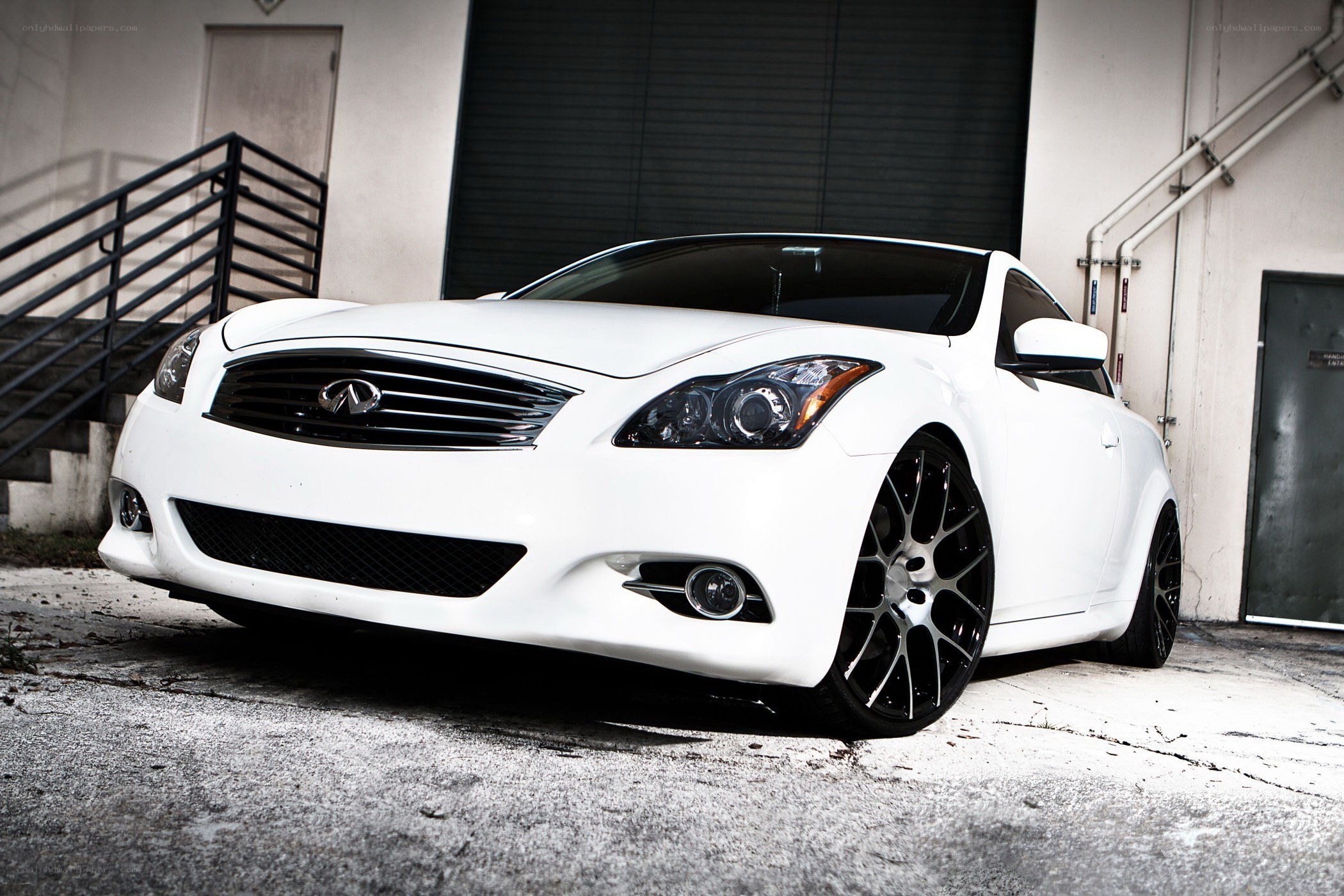 white infiniti coupe