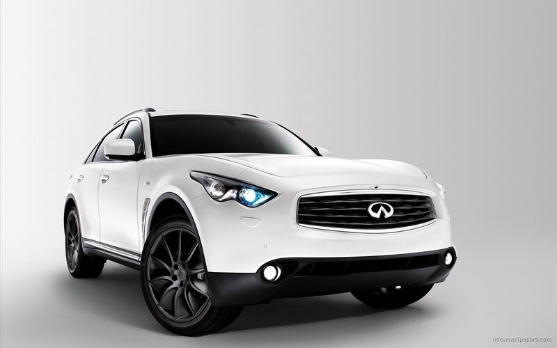 White Infiniti Fx Suv — Neutral, Photograph