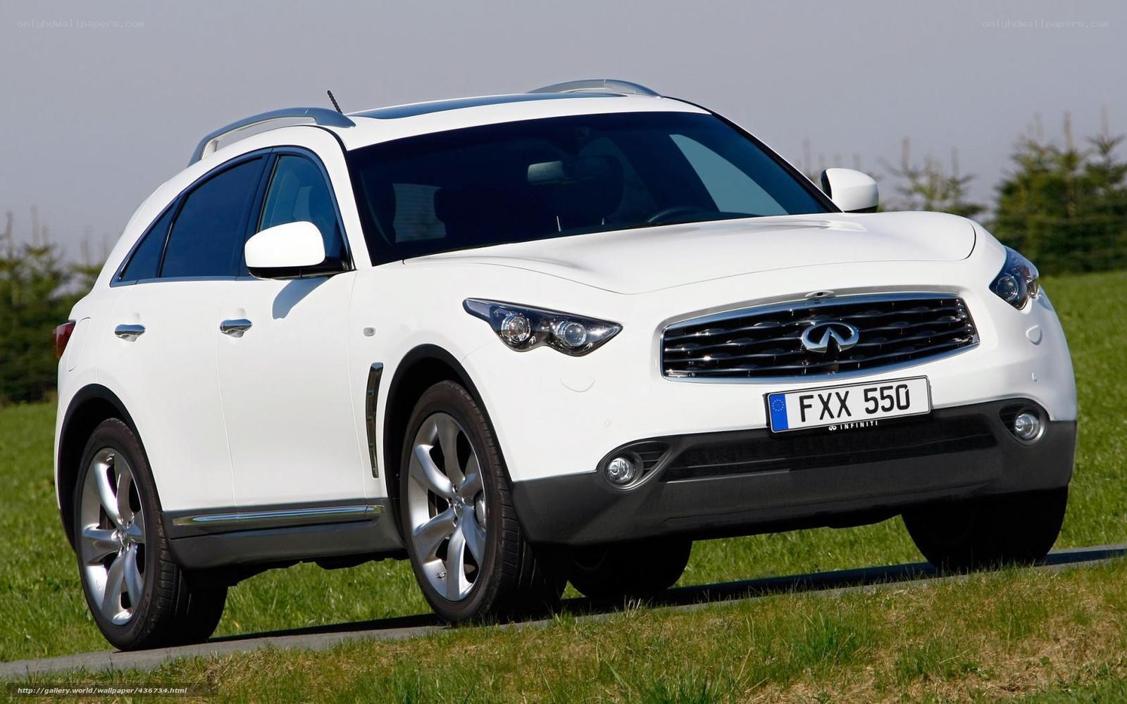 White Infiniti FX SUV