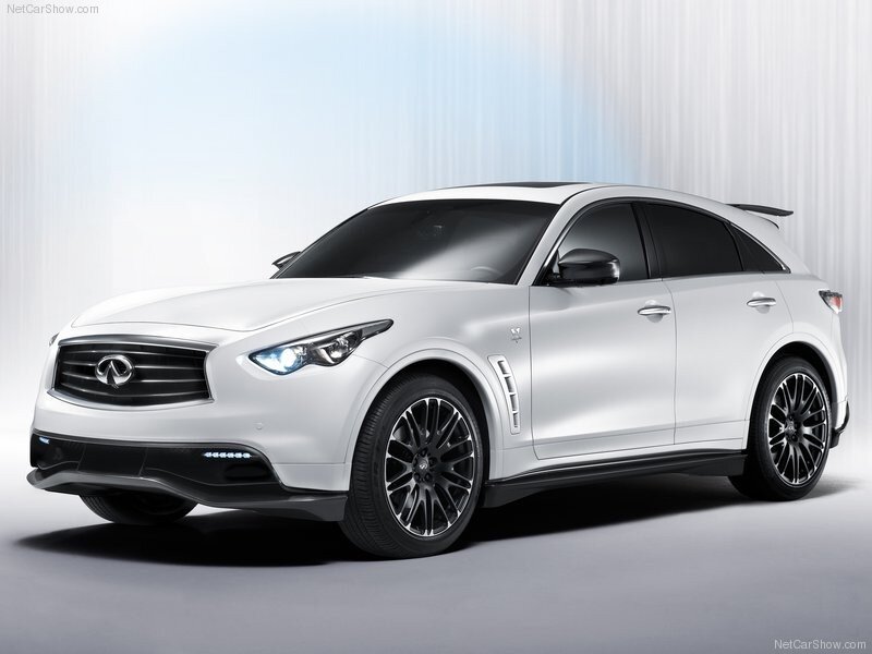 white infiniti qx70 suv