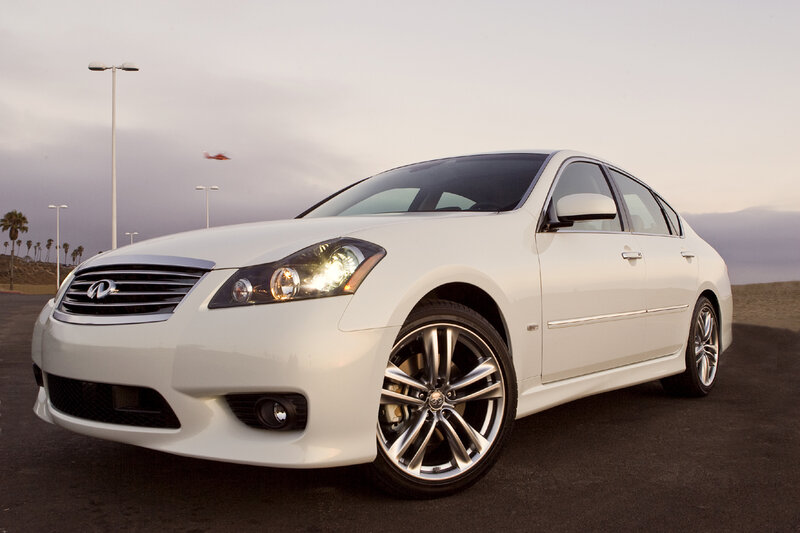 White Infiniti Sedan — Calm